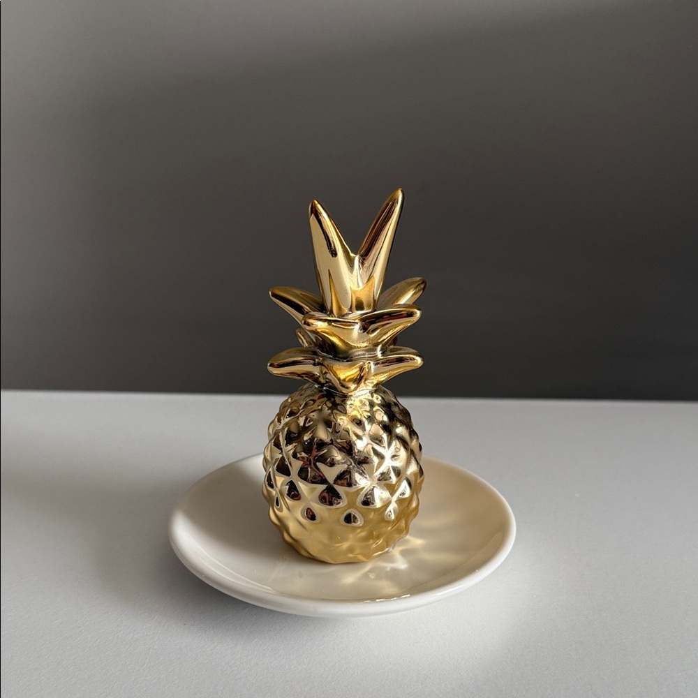 Gold Pineapple Trinket Holder